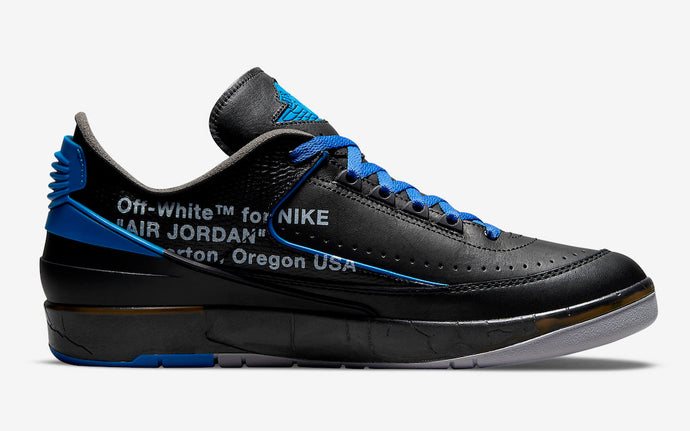 Available Now: Off-White x Air Jordan 2 Low SP “Black Royal”