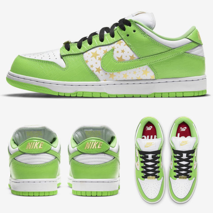 Available Now: Supreme x Nike SB Dunk Low "Mean Green"