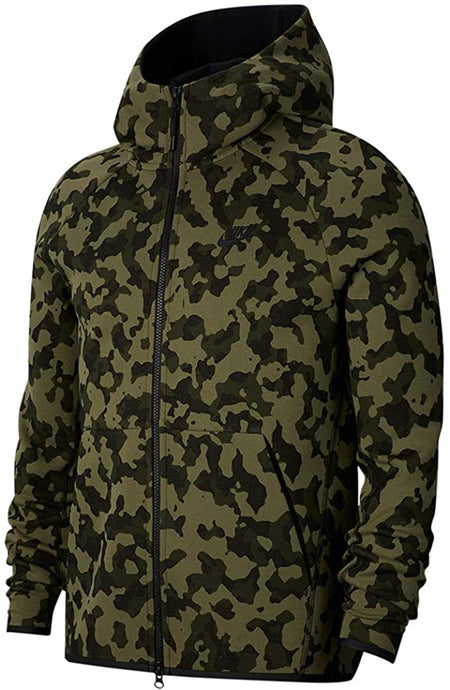 Available Now: Nike Sportswear Tech Fleece Zip Hoodie "Camo Green"