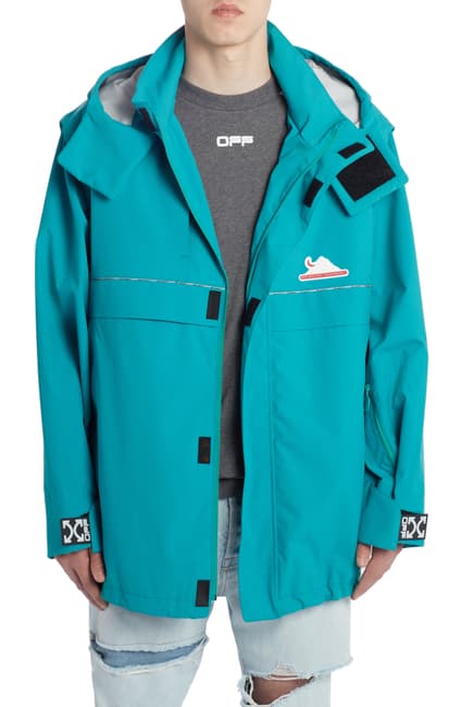 Under Retail: Off-White Technical Shell Jacket "Petrol Blue"