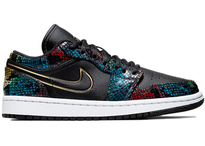 Available Now: Wmns Air Jordan 1 Low Snakeskin "Multicolor"