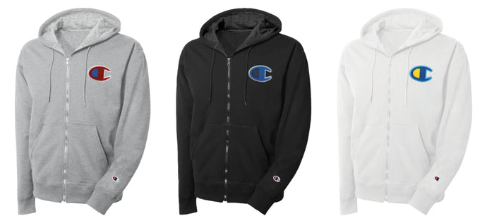 Under Retail: Champion Reverse Weave Chenille "C" F/Z Hoodie