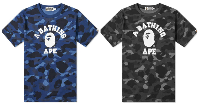 Under Retail: A Bathing Ape Color Camo College Tees