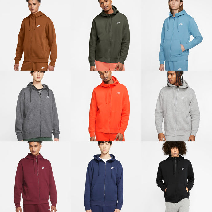 Under Retail: Nike Sportswear Club Fleece Full-Zip Hoodies