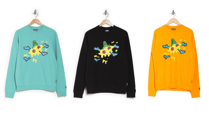 Under Retail: Ice Cream "Vail" Graphic Crew Sweaters