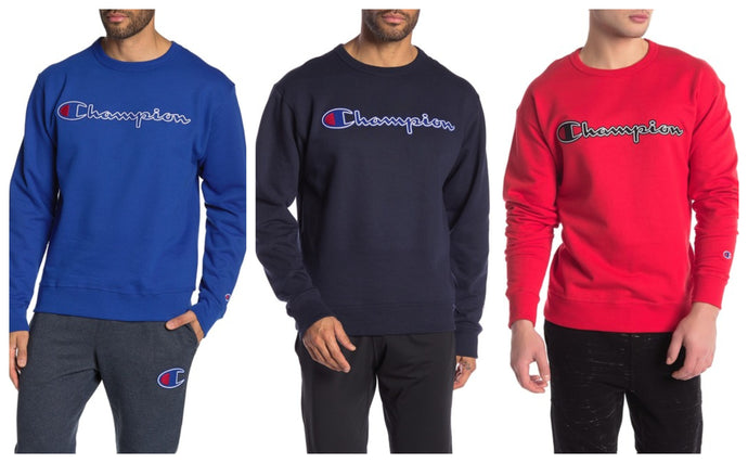 Under Retail: Champion Logo Patch Crewneck