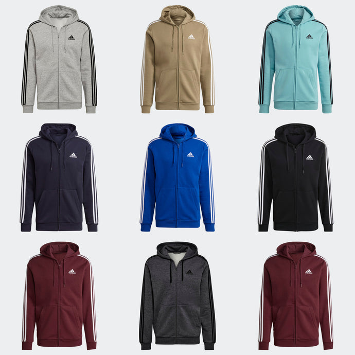 Under Retail: Adidas Essentials 3-Stripes Fleece Full Zip Hoodie