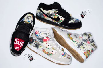 Available Now: Supreme x Nike SB Dunk "Rammellzee" Pack