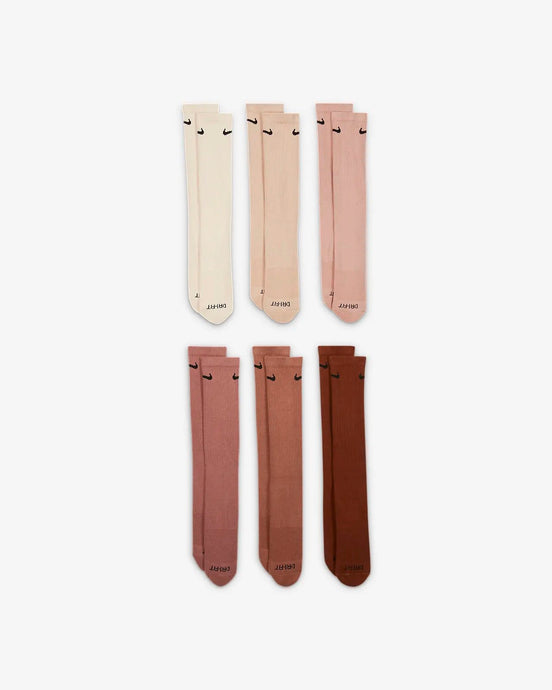 Available Now: Nike Everyday Plus Cushioned Socks (6-Pack) "Earth Tones"