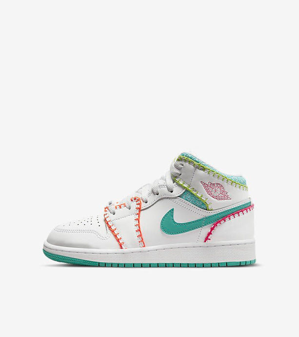 Available Now: GS Air Jordan 1 Mid SE "Multi Knit"