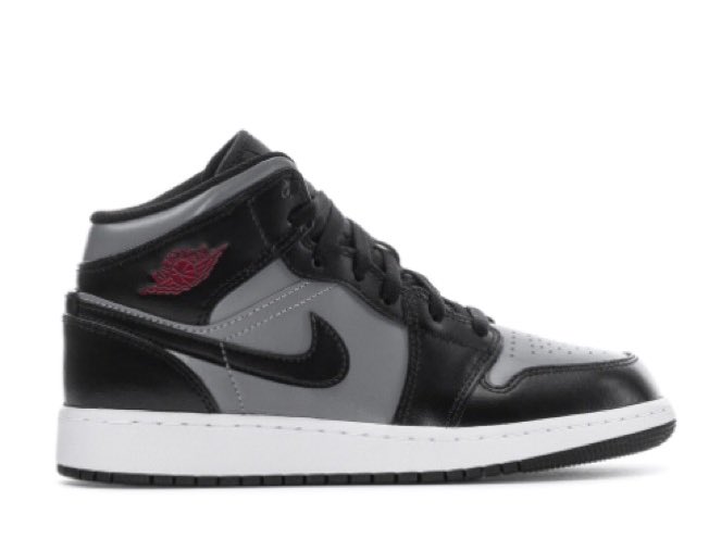 Available Now: GS Air Jordan 1 Mid "Black Gym Red"