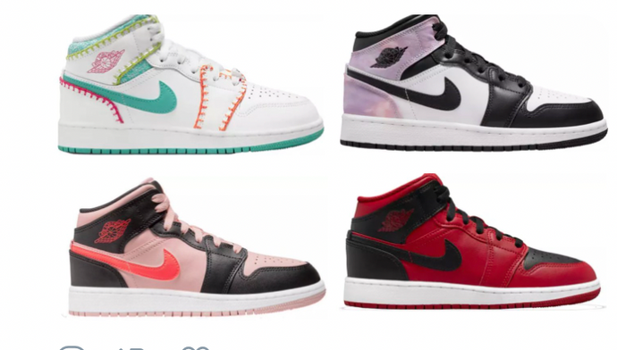 Available Now: GS Air Jordan 1 Mid Colorways